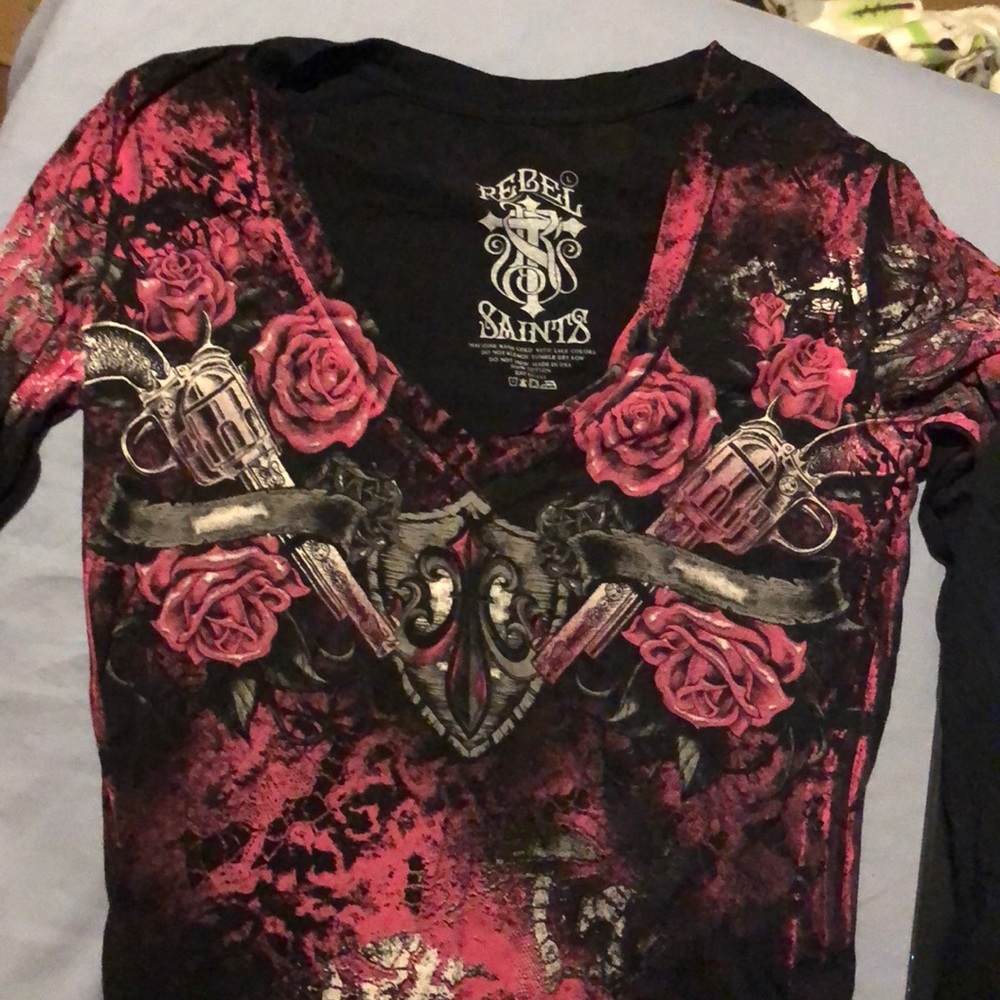 Rebel saints long sleeve top.